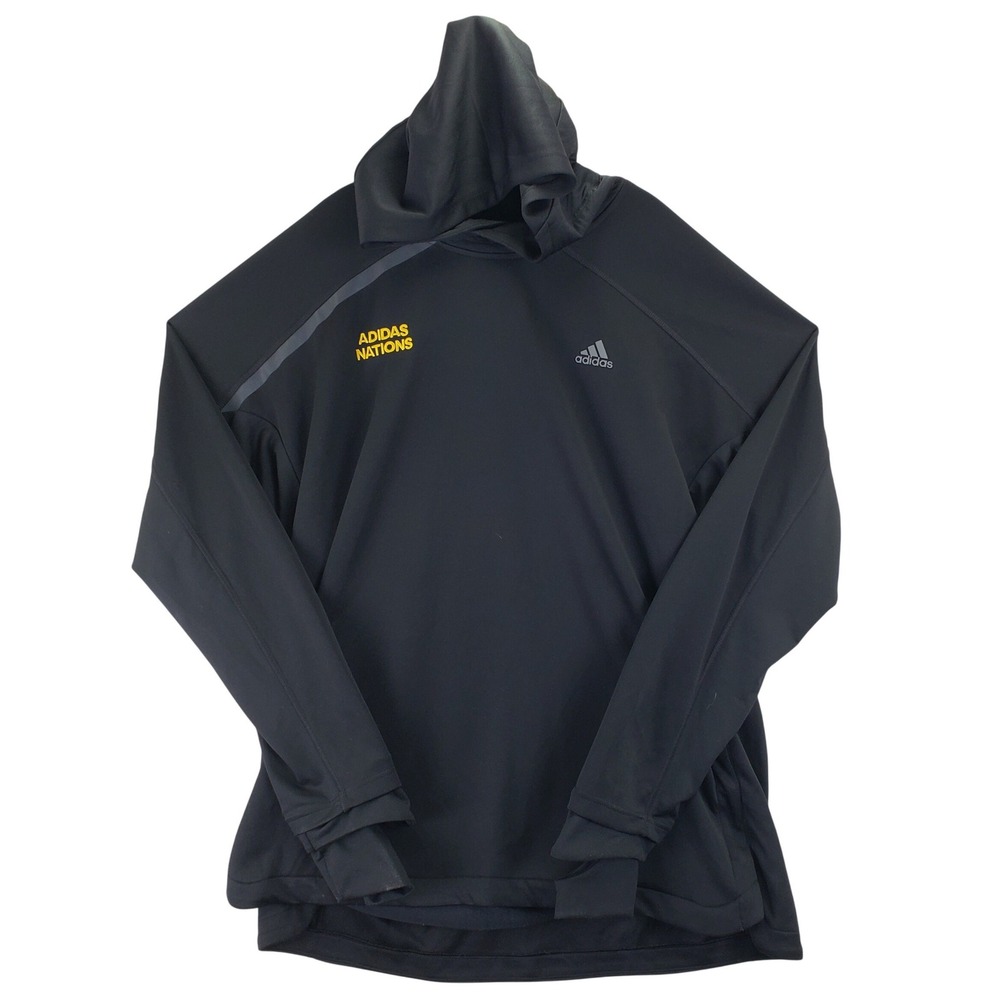 Adidas Nations Performance Hoodie Mens 3XL Black Basketball Training Raglan